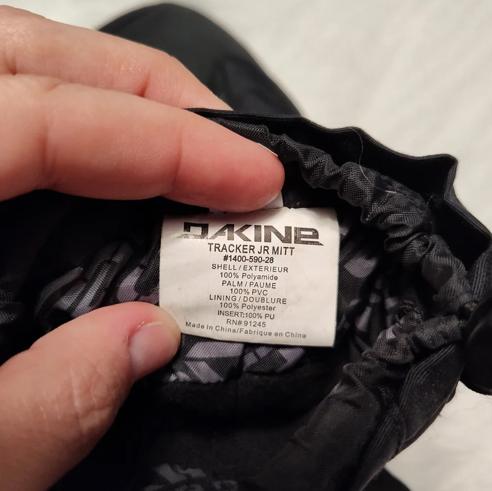 😎EUC Dakine Brand Unisex Wear Tracker Junior Nylon Adjustable Snowboard Mitten